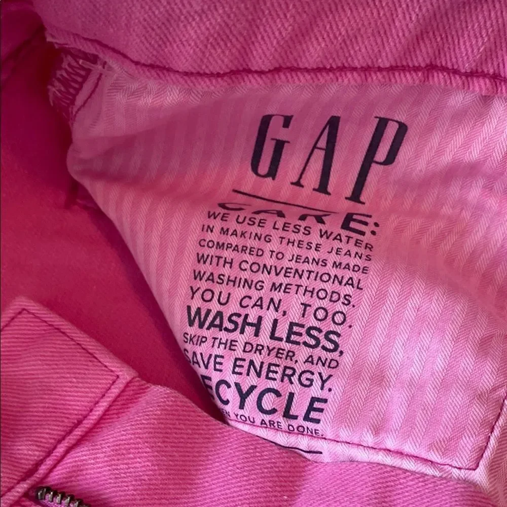 NEW GAP BUBBLEGUM PINK LOW STRIDE JEAN SHORTS 12T/31